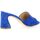 Chaussures Femme Mules Pao Mules cuir velours Bleu