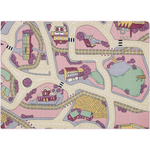 Maison & Déco Tapis Rugsx TAPIS REBEL ROADS Playtime 63 Petite ville, 140x200 cm Rose