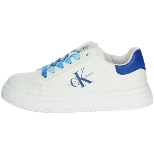 Chaussures Enfant Baskets montantes Sneaker Calvin Klein Jeans V3X9-80556-1355 Blanc