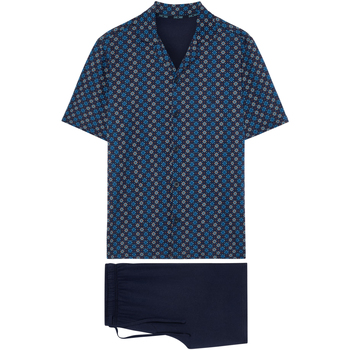 Hom Pyjama coton court Bleu