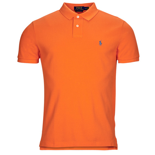 Vêtements Homme clothing caps polo-shirts Kids Knitwear Polo Ralph Lauren POLO AJUSTE DROIT EN COTON BASIC MESH Orange