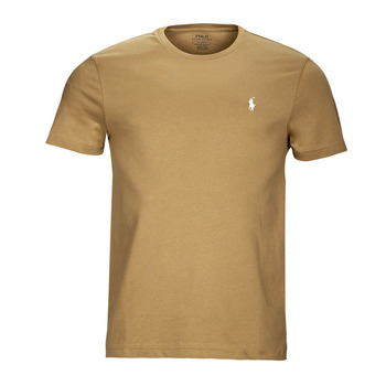 Vêtements Homme T-shirts manches courtes Polo Ralph Lauren T-SHIRT AJUSTE EN COTON Beige