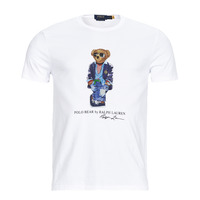 Vêtements Homme T-shirts manches courtes Polo Ralph Lauren T-SHIRT AJUSTE EN COTON REGATTA BEAR Blanc / White Regatta Bear