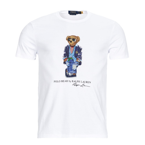 Vêtements Homme T-shirts manches courtes Polo Ralph Lauren T-SHIRT AJUSTE EN COTON REGATTA BEAR Blanc