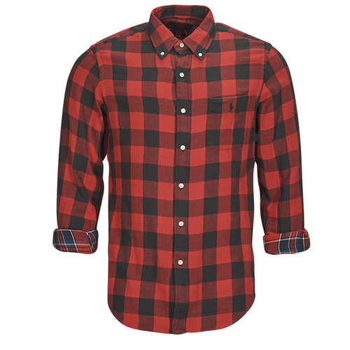 Vêtements Homme Chemises manches longues Tjm Reg Brushed Grindle Shirt CHEMISE COUPE DROITE EN FLANELLE Rouge / Noir