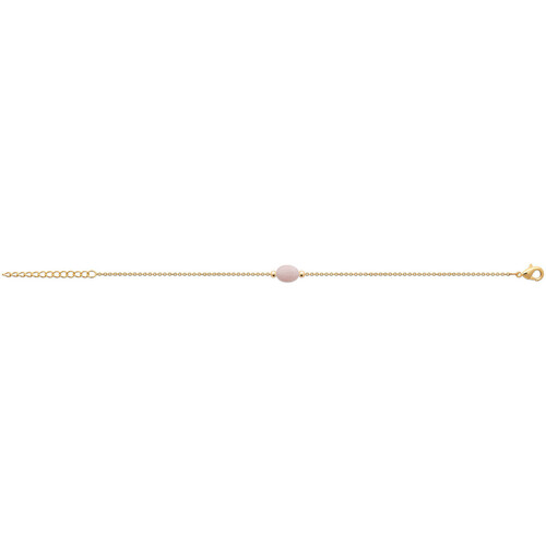 Culottes & autres bas Femme Bracelets Brillaxis Bracelet  plaqué or quartz rose Jaune