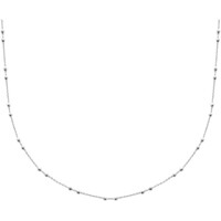 Walk & Fly Femme Colliers / Sautoirs Brillaxis Chaîine  maille forçat perles argent rhodié

42cm Blanc
