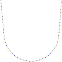 Montres & Bijoux Femme Colliers / Sautoirs Brillaxis Collier  perles de Miyuki bleu roi

plaqué or 750/1000 Jaune