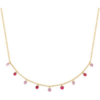 Montres & Bijoux Femme Colliers / Sautoirs Brillaxis Collier  perles de verres camaïeu rose

plaqué or Jaune
