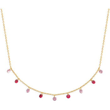 Montres & Bijoux Femme Culottes & autres bas Brillaxis Collier  perles de verres camaïeu rose

plaqué or Jaune