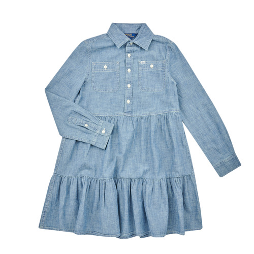 Vêtements Fille Robes courtes Bubble Po Cn-knit-sweatshirt SHIRTDRESS-DRESSES-DAY DRESS Bleu denim