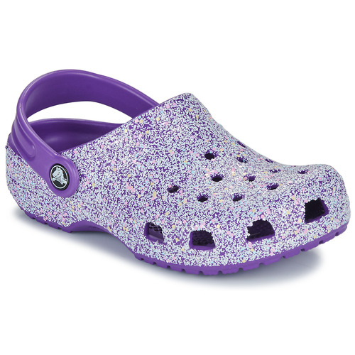 Chaussures Fille Sabots ride Crocs Classic Glitter Clog K Violet
