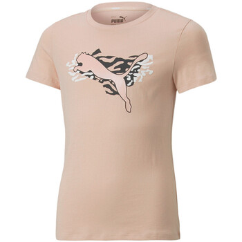 Vêtements Fille T-shirts manches courtes Puma 366487-12 670213-47 Rose