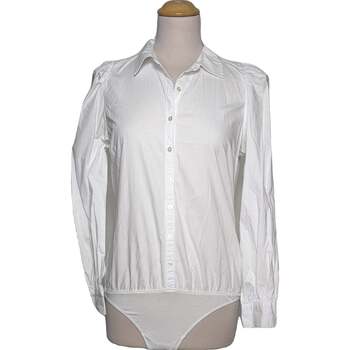 Vêtements Femme Chemises / Chemisiers Pink Varsity Sweatshirt BLACK chemise  36 - T1 - S Blanc Blanc