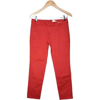 pantalon benetton  pantacourt femme  36 - t1 - s rouge 