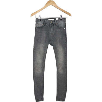 jeans topshop  jean slim femme  34 - t0 - xs gris 