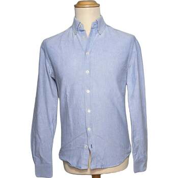 Vêtements Homme Chemises manches longues Mango chemise manches longues  32 Bleu Bleu