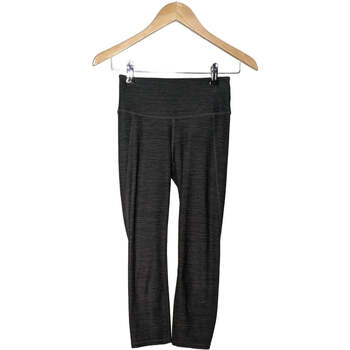 pantalon h&m  pantacourt femme  34 - t0 - xs gris 