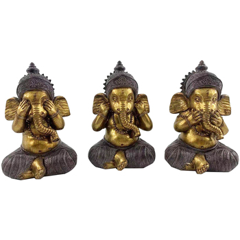 Maison & Déco Statuettes et figurines Signes Grimalt Figure Ganesha 3 Unités Doré
