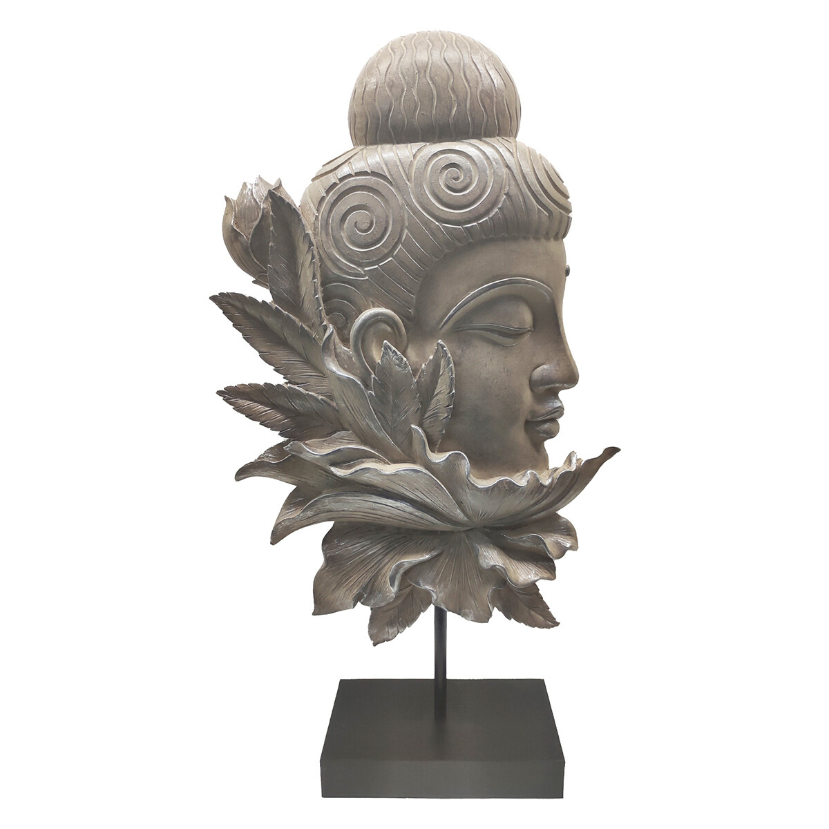 Maison & Déco Statuettes et figurines Signes Grimalt Figure De Tête De Bouddha Gris
