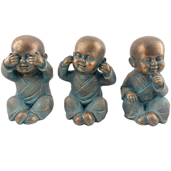 Maison & Déco Statuettes et figurines Signes Grimalt Figure Monk 3 Unités Bleu