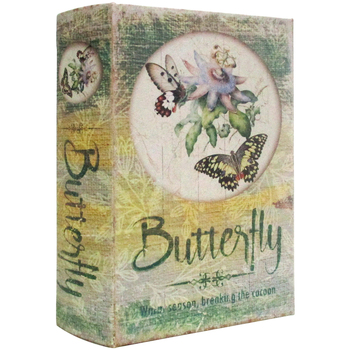 Maison & Déco Paniers / boites et corbeilles Signes Grimalt Boîte De Livres À Papillons Jaune