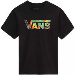 Vêtements Garçon T-shirts manches courtes Vans T-Shirt  By Classic Logo Black/spiral Tie Dye Noir