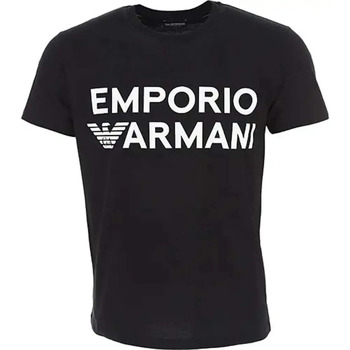Vêtements Homme T-shirts manches courtes Emporio Armani Big front logo Noir
