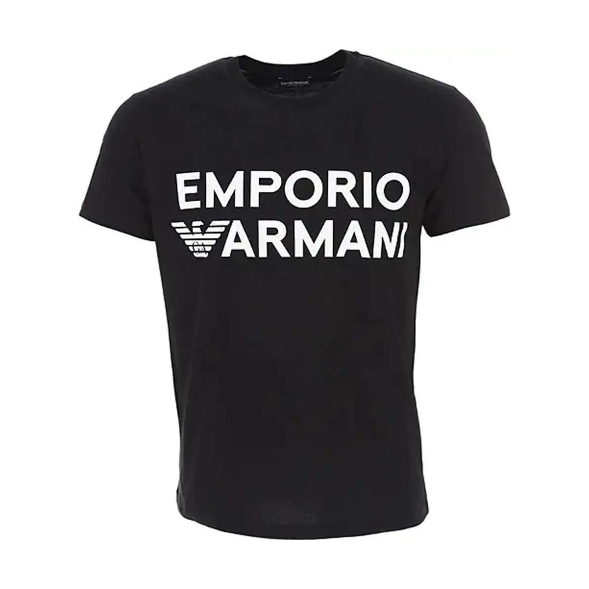 Vêtements Homme T-shirts manches courtes Emporio Armani Big front logo Noir