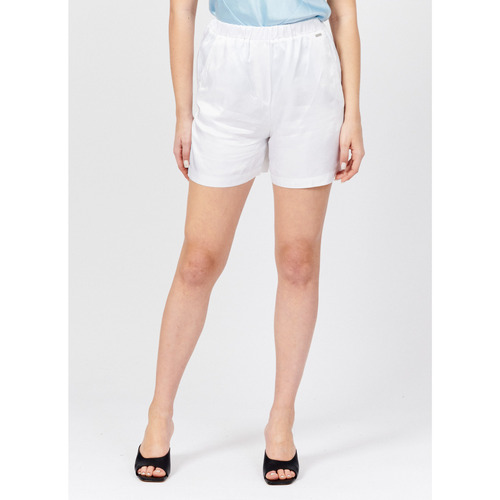 Vêtements Femme Shorts / Bermudas EAX Short avec ceinture élastique et 2 poches Blanc