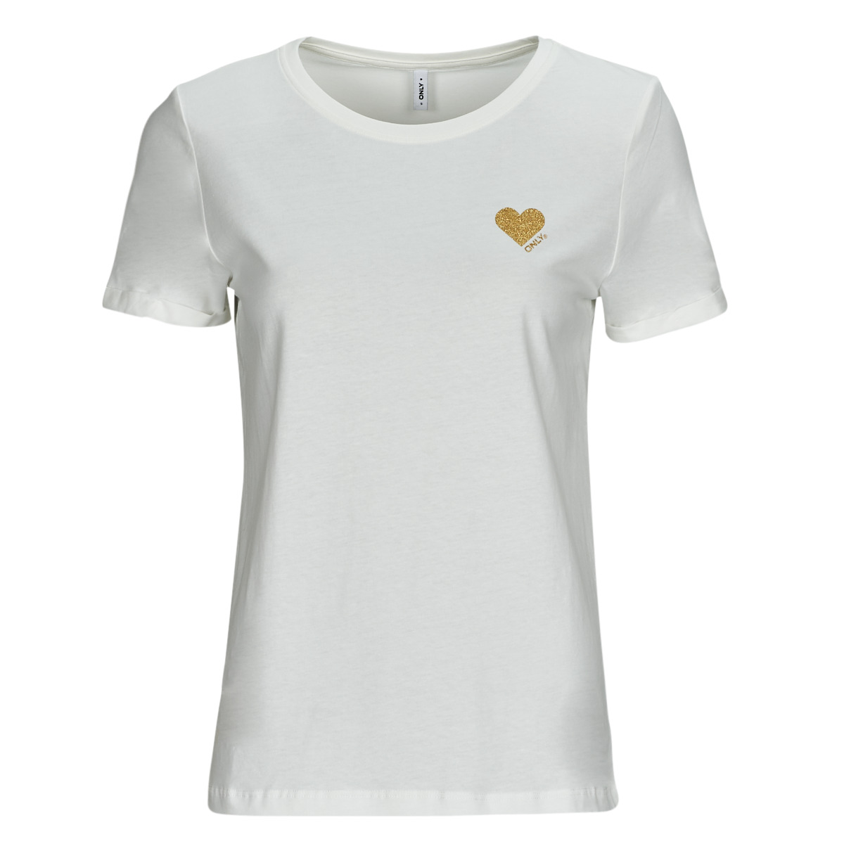 Vêtements Femme T-shirts GCDS manches courtes Only ONLKITA S/S LOGO TOP Blanc