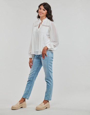 Only ONLMADONNA L/S TOP WVN Blanc