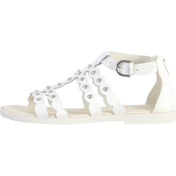 Chaussures Fille Sandales et Nu-pieds Geox Sandale à Zip Plate  Karly Blanc