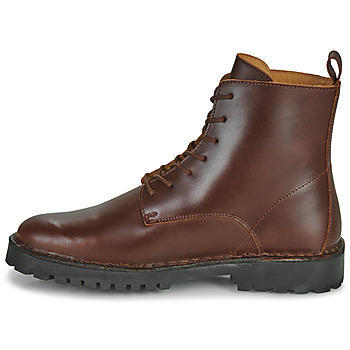 Selected SLHRICKY LEATHER LACE-UP BOOT Marron