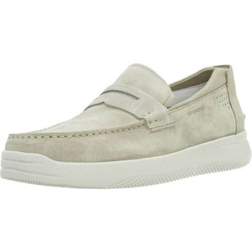 Chaussures Homme Mocassins Stonefly CUSTER 10 VELOUR Beige