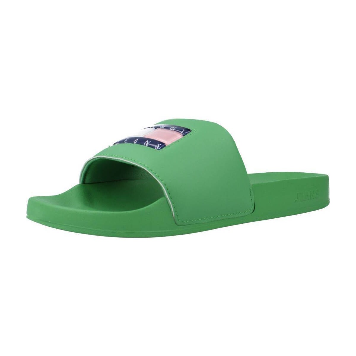Chaussures Femme Tongs Tommy Jeans FLAG PRINT POOL SLD Vert