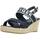 Chaussures Femme Sandales et Nu-pieds Tommy Hilfiger SEASONAL WEBBING MID WED Bleu