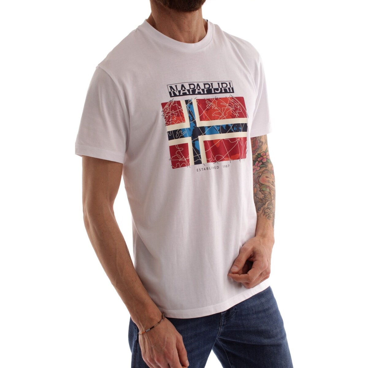 Vêtements Homme T-shirts manches courtes Napapijri NP0A4H22 Blanc