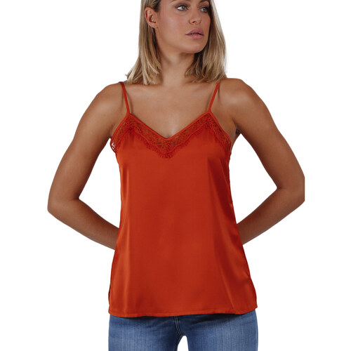 Vêtements Femme Tops / Blouses Admas Débardeur Puntilla Escote Orange
