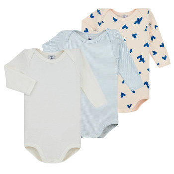 Vêtements Enfant Pyjamas / Chemises de nuit Petit Bateau BODY US ML LOVSCOTCH PACK X3 Marine / Beige / Blanc