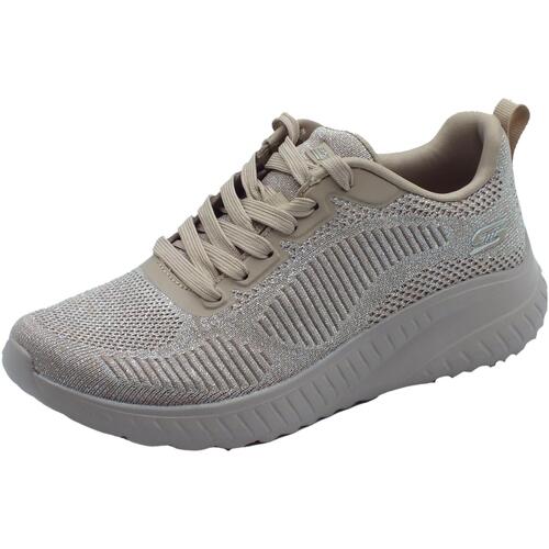 Chaussures Femme Fitness / Training Skechers 117219 Bobs Squad Chaos Sparkle Divine Beige