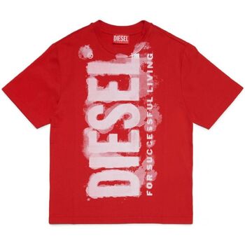 Vêtements Enfant T-shirts short-sleeved & Polos Diesel J01131 KYAR1 TJUSTE16 OVER-K438 RED Rouge