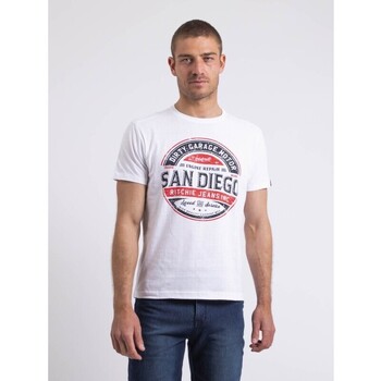 Vêtements T-shirts & Polos Ritchie T-shirt col rond NOUMARS Blanc