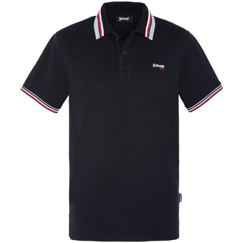 Vêtements Homme T-shirts & Polos Schott COTES RAYES Noir