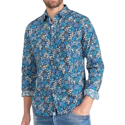 Vêtements Homme T-shirts logo-print Missguideds longues Le Temps des Cerises Floy motif fleuri Bleu