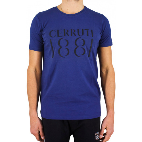 Vêtements Homme two-tone embroidered Cross T-shirt Cerruti 1881 Puegnago Bleu
