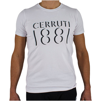 Vêtements Homme two-tone embroidered Cross T-shirt Cerruti 1881 Puegnago Blanc
