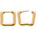 Calvin Klein Jea Boucles d'oreilles Brillaxis Créoles  carré plaqué or 14 mm Jaune