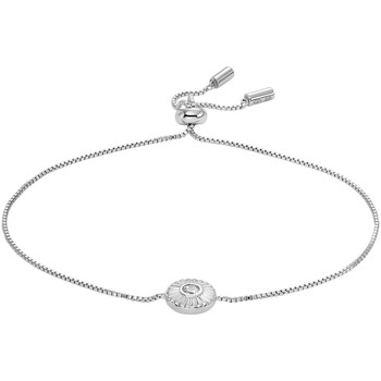 Montres & Bijoux Femme Bracelets Fossil Bracelet  chaîne avec charm circulaire texturé Blanc