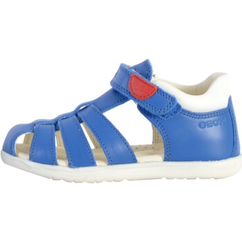 Chaussures Fille B Elthan Girl C Geox Sandale Plate Cuir  Macchia Bleu